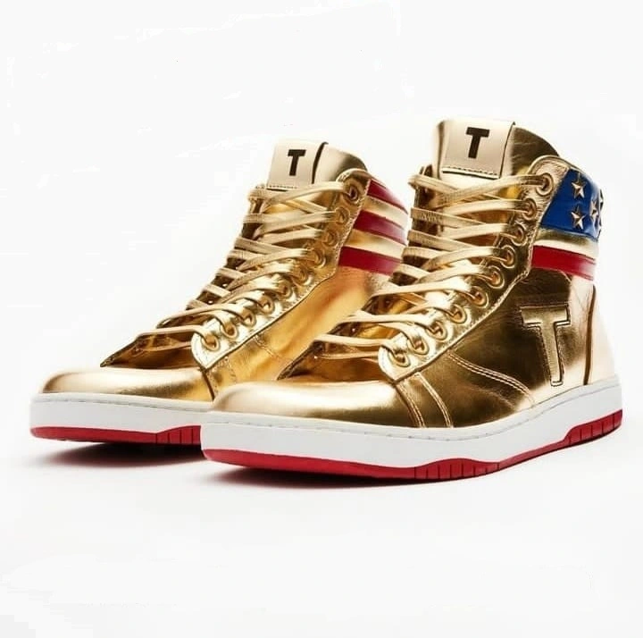 Trump Sneakers gold, red and white